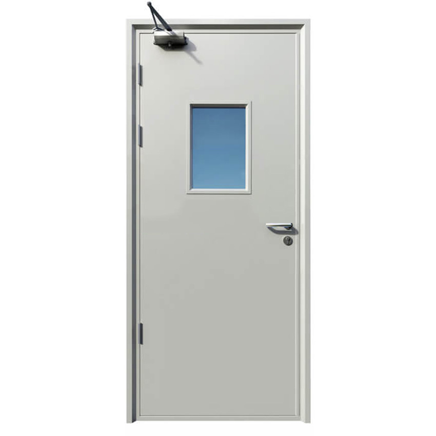 Cửa thép chống cháy 90 phút 1 cánh có ô kính Cửa chống cháy 90 phút 1 cánh