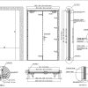 Bản vẽ cửa chống cháy vân gỗ 2 cánh cân