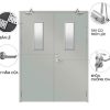 Cửa chống cháy có ô kính 2 cánh