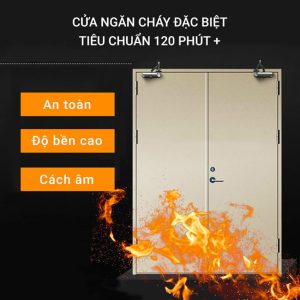 Cửa chống cháy hơn 120 phút cửa đôi loại đặc biệt