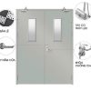 Cửa chống cháy hơn 120 phút cửa đôi loại đặc biệt